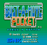 Bust-A-Move Pocket Title Screen